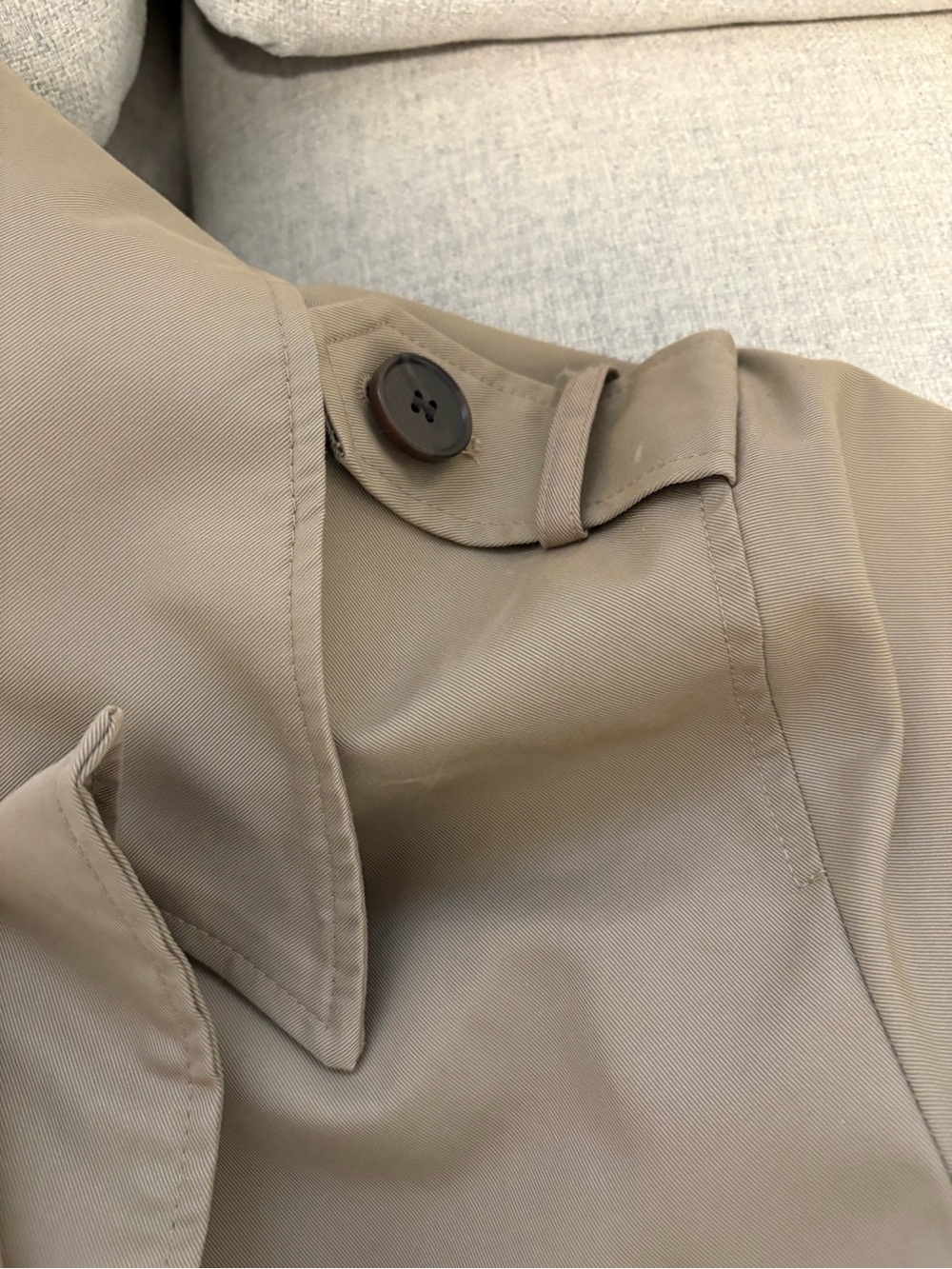 H&M Cropped Trench Coat - Tan- like NEW! - Picture 5 of 6